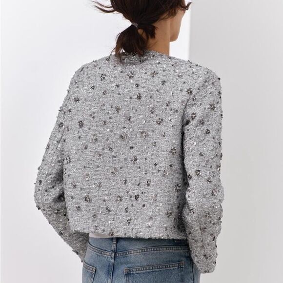 ZARA SEQUIN JACKET ZW COLLECTION - Picture 8 of 11
